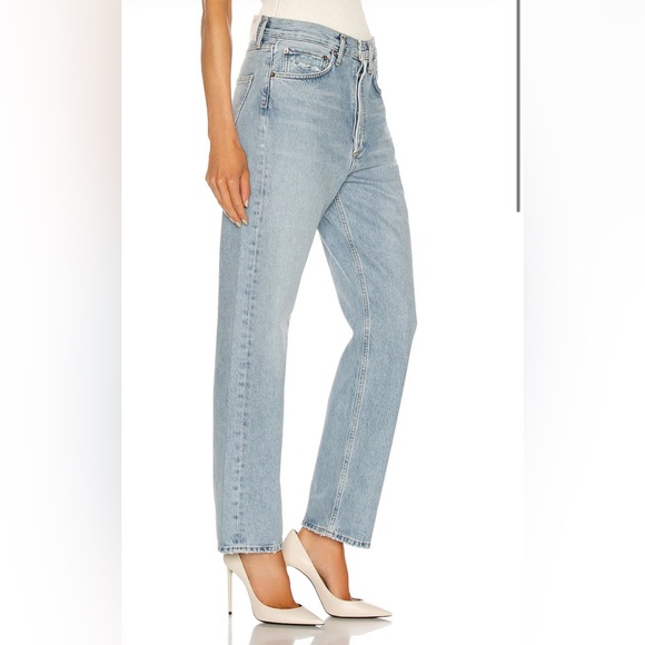 AGOLDE 90's Mid Rise Loose Fit 25 Colour Snapshot Light fading destroyed details - Picture 2 of 12